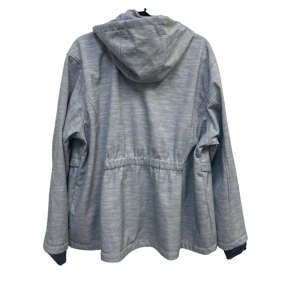 Free Country Women's Plus Aeris II Softshell Jacket Gray, Fleece Lined, 2X EUC - Picture 3 of 5
